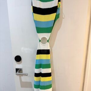 Striped Knit Halter Dress